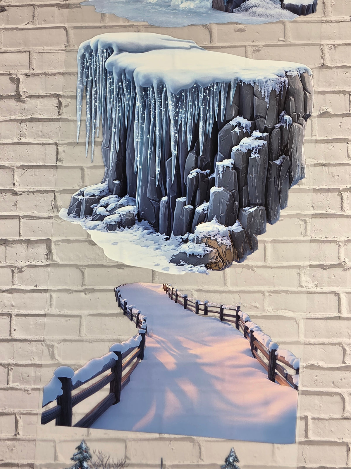 XL PET Tape matt 3D Stickerband Winter Landscape Elements 12cm x 1,50m