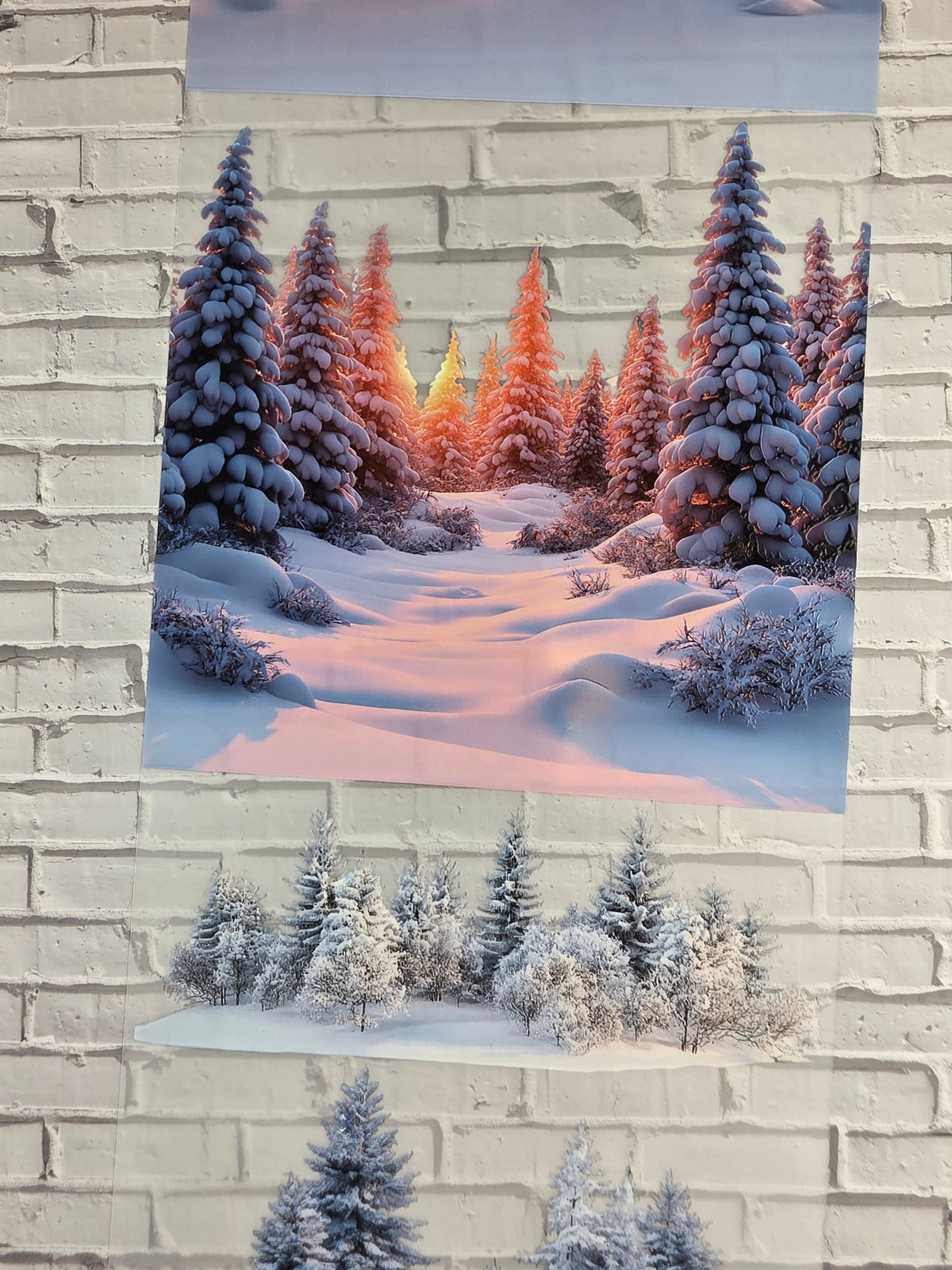 XL PET Tape matt 3D Stickerband Winter Landscape Elements 12cm x 1,50m