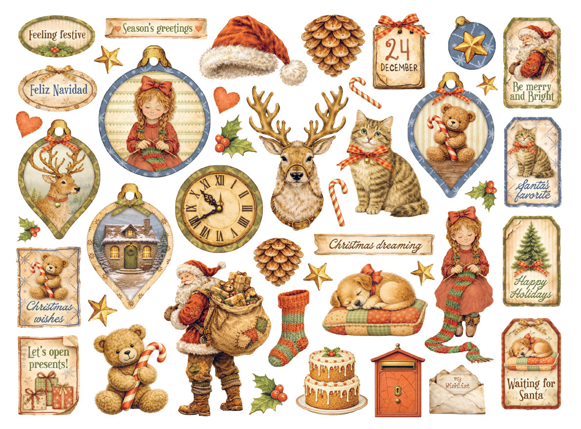 Stamperia Die Cuts - Silent Night Papierauschnitte