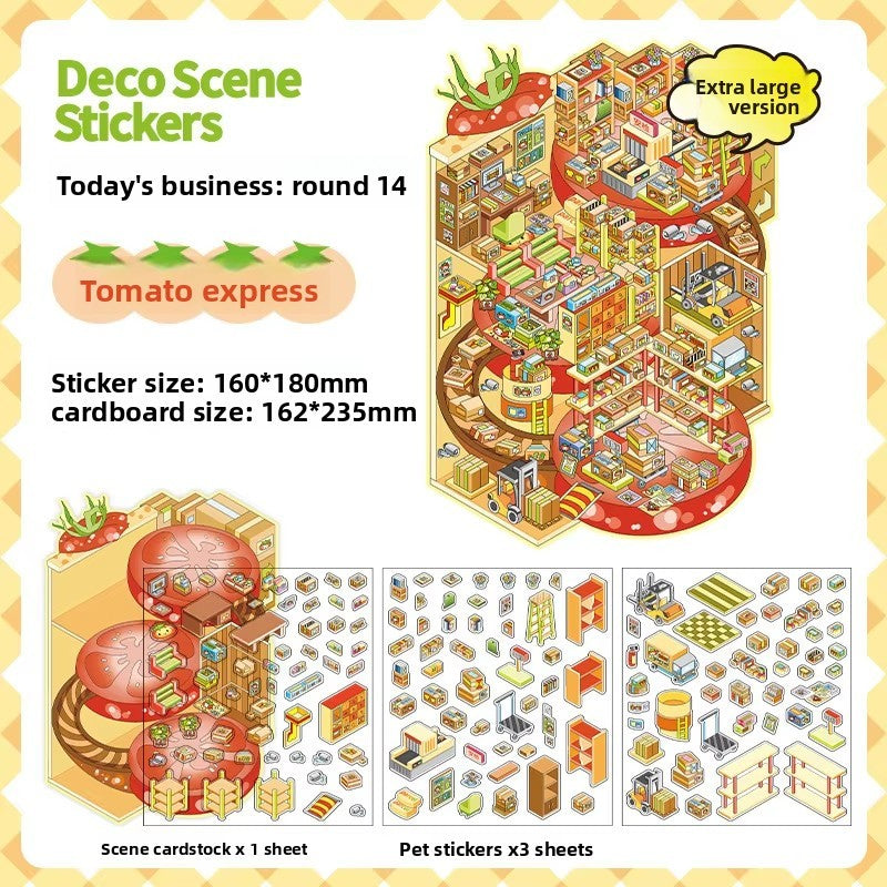 3D Scene Sticker "Today´s Business" Deco DIY