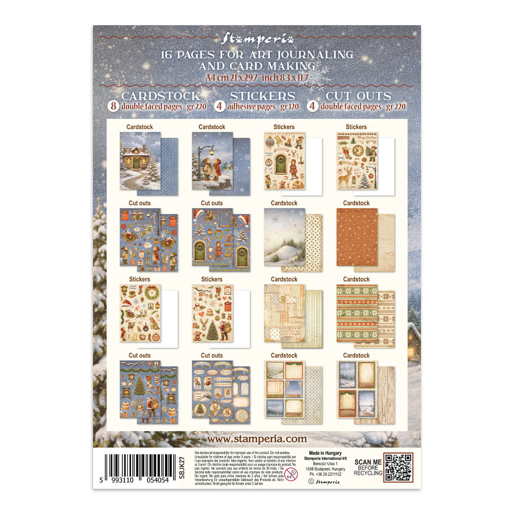Stamperia Junk Journal - Silent Night - 21x29,7cm - Backgrounds - Sticker - Cut Outs