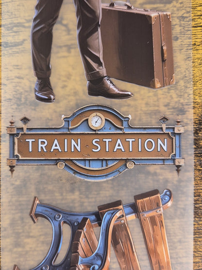 PET Tape Stickerband Vintage Bahnhof / Train Station 7cm x 1,50m