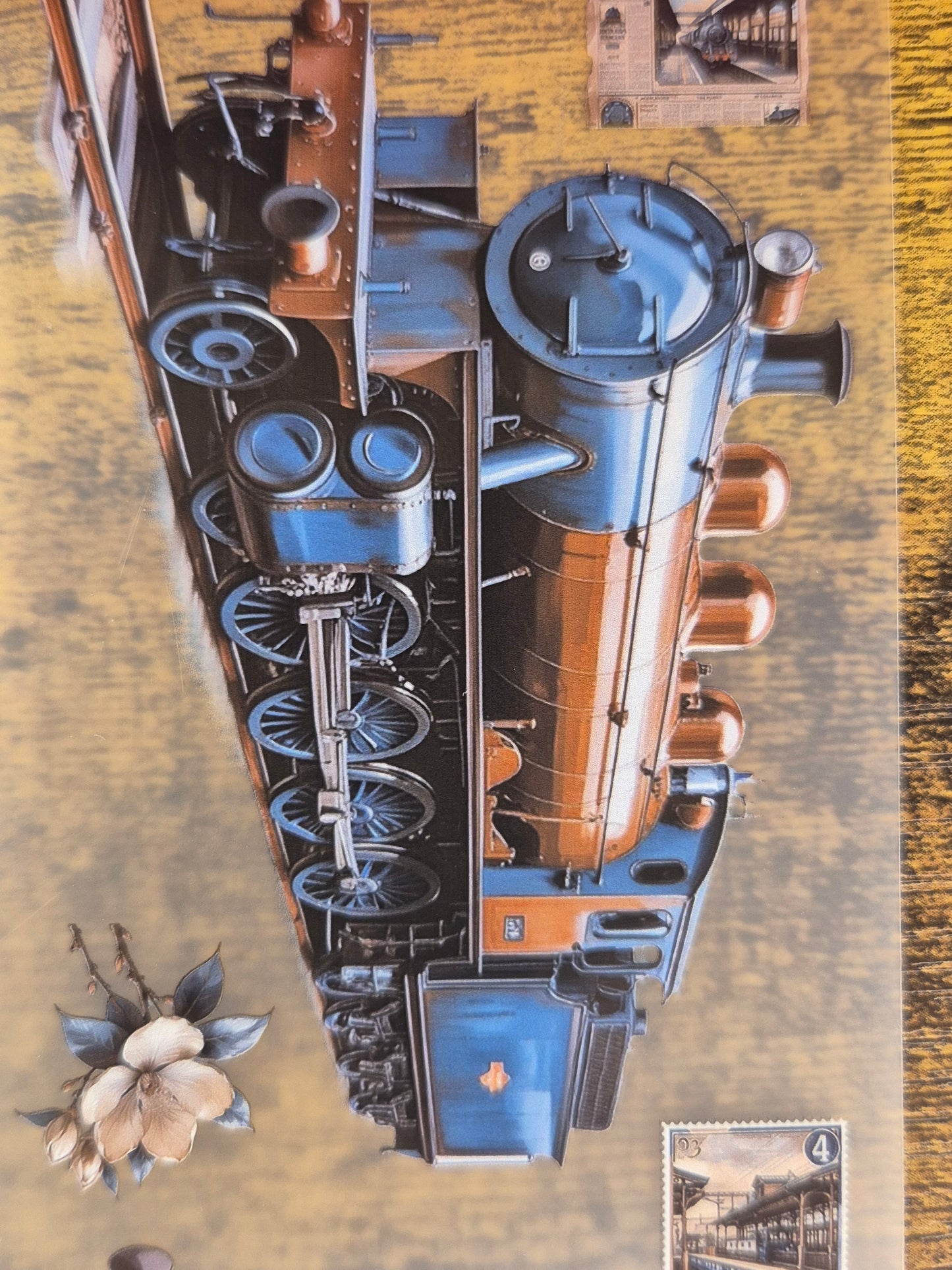 PET Tape Stickerband Vintage Bahnhof / Train Station 7cm x 1,50m