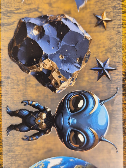 PET Tape Stickerband Weltall / Space 7cm x 1,50m