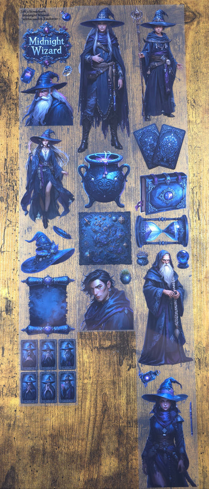 PET Tape Stickerband Midnight Wizard 7cm x 1,50m