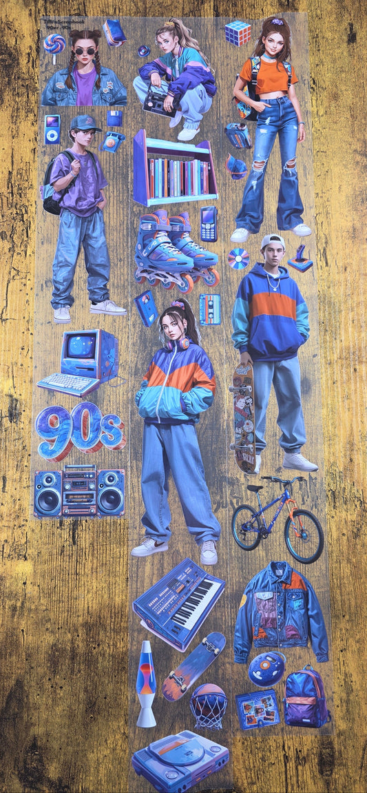 PET Tape Stickerband 90er Jahre  7cm x 1,50m