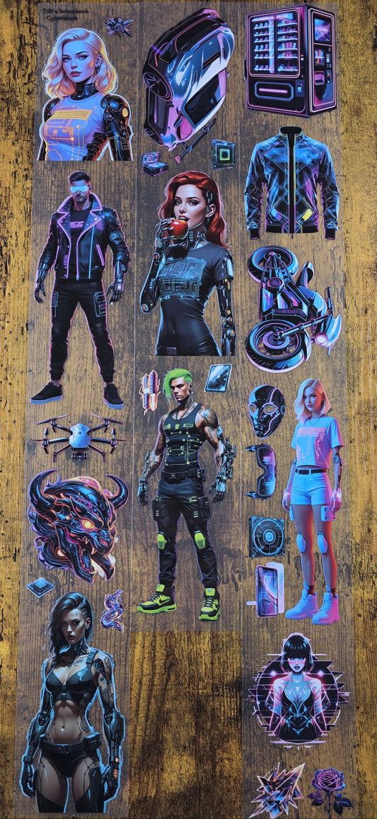 PET Tape Stickerband Cyberpunk 7cm x 1,50m