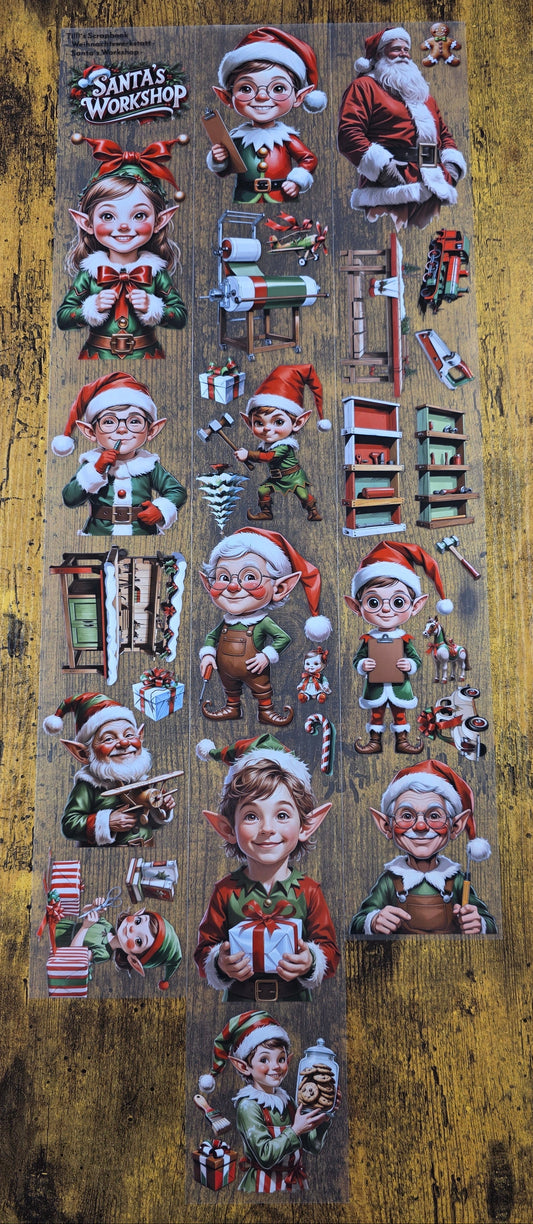 PET Tape Stickerband Weihnachtswerkstatt / Santa´s Workshop 7cm x 1,50m