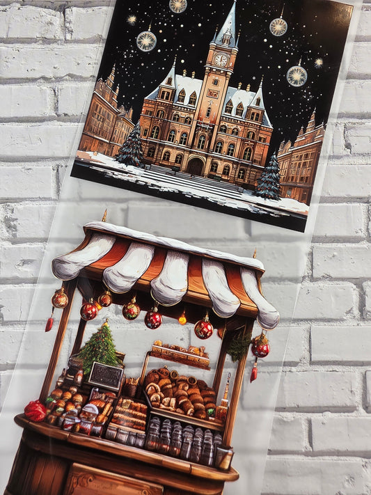 PET Tape Stickerband Weihnachtsmarkt / Christmas Market 7cm x 1,50m