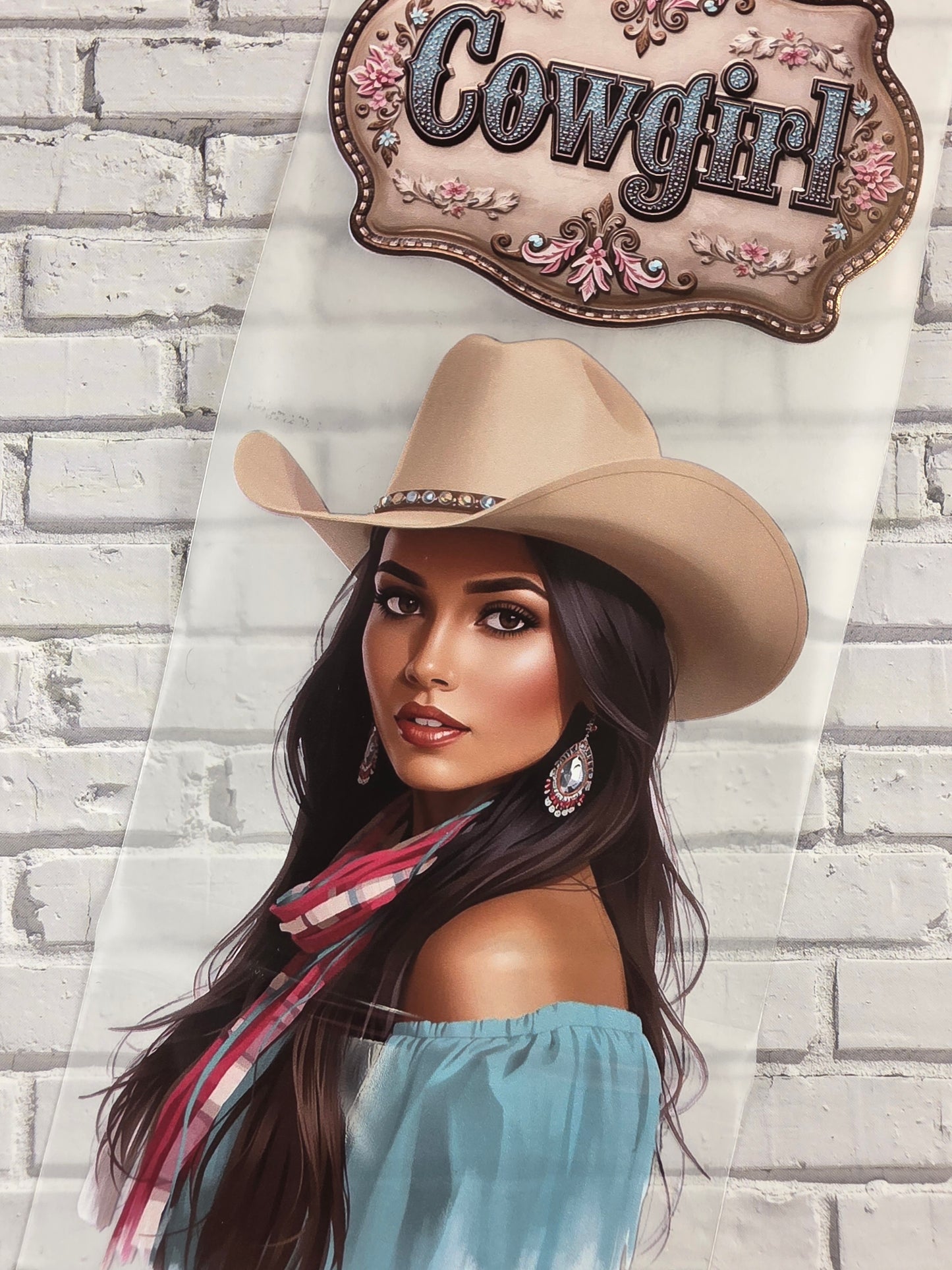 PET Tape Stickerband Cowgirl 7cm x 1,50m