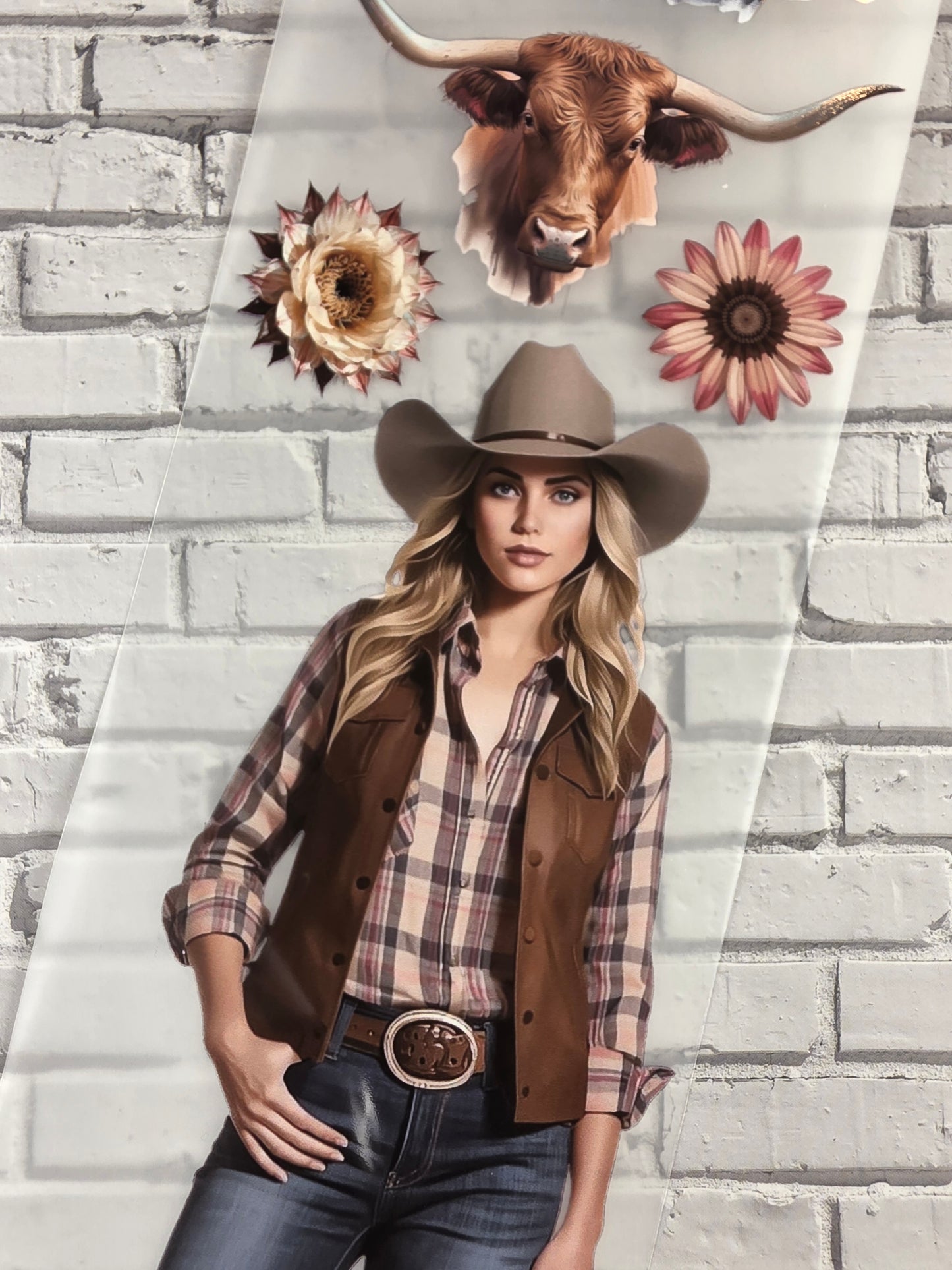 PET Tape Stickerband Cowgirl 7cm x 1,50m