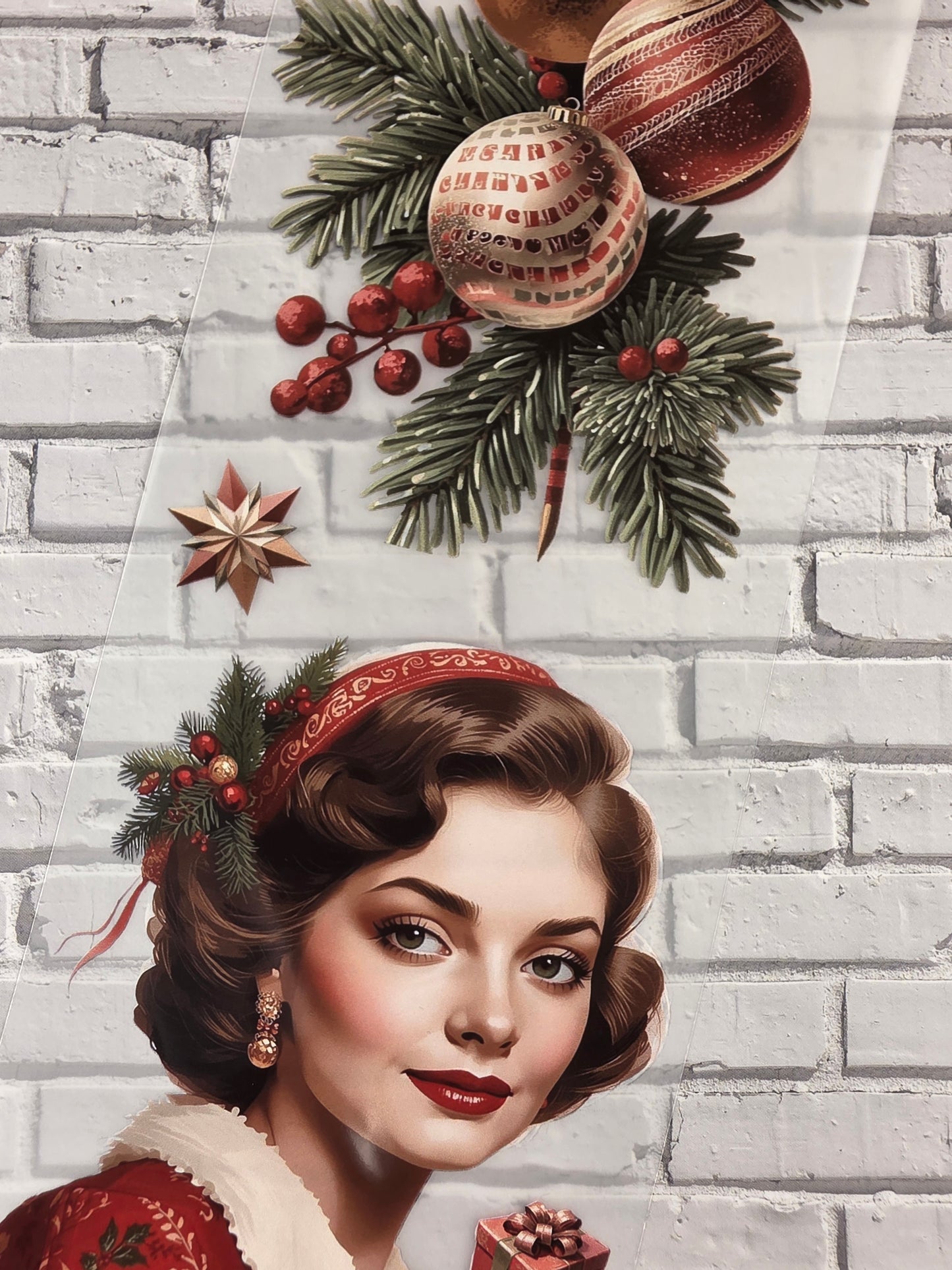 PET Tape Stickerband Vintage Christmas 7cm x 1,50m