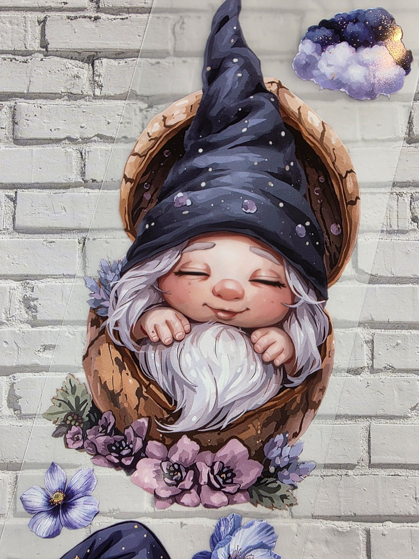 PET Tape Stickerband Sleeptime Gnomes 7cm x 1,50m