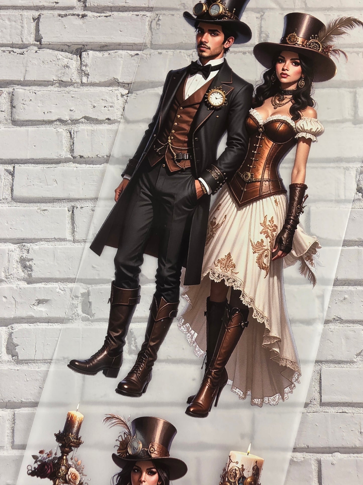 PET Tape Stickerband Steampunk Wild West Wedding 7cm x 1,50m