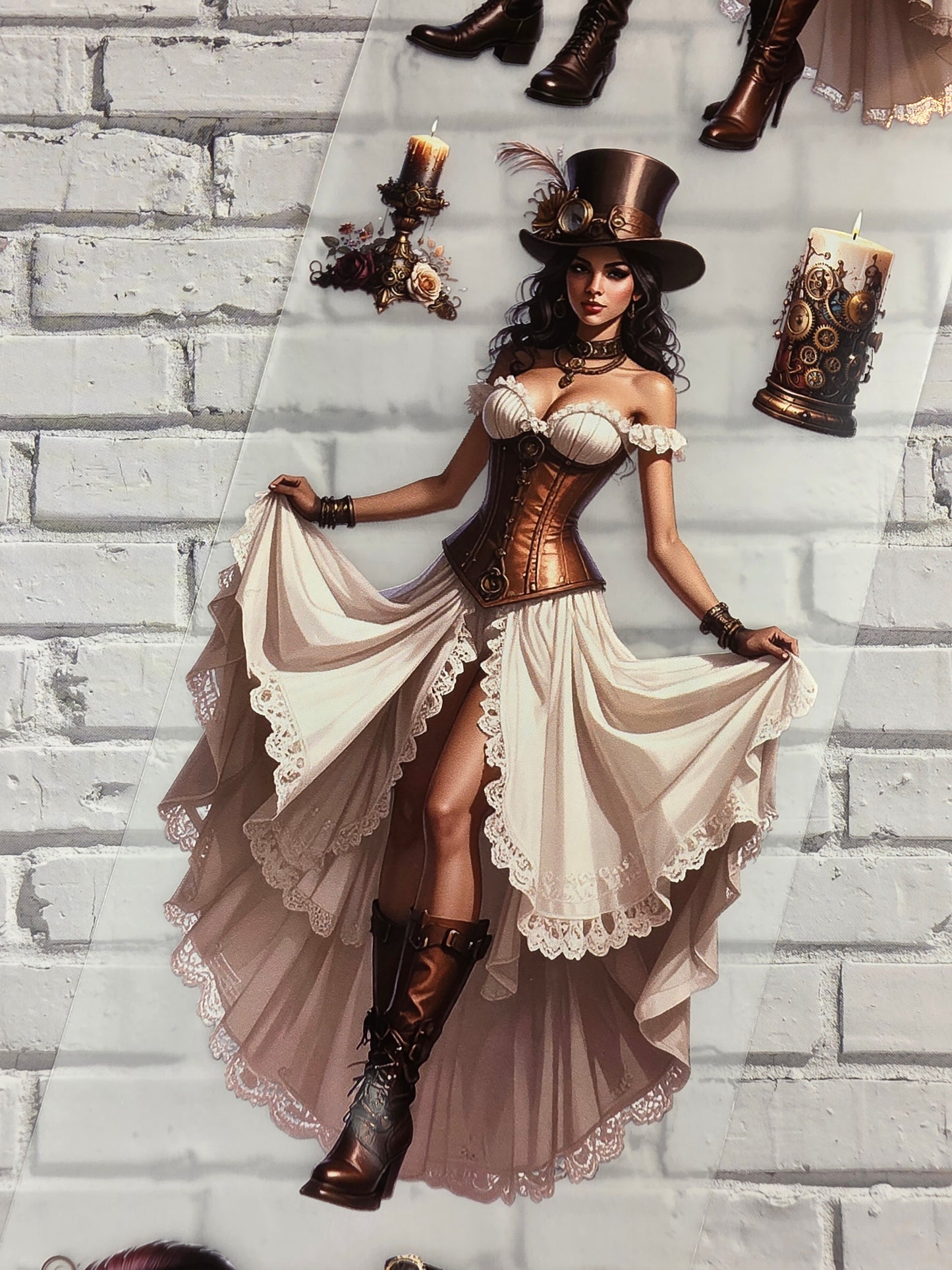 PET Tape Stickerband Steampunk Wild West Wedding 7cm x 1,50m