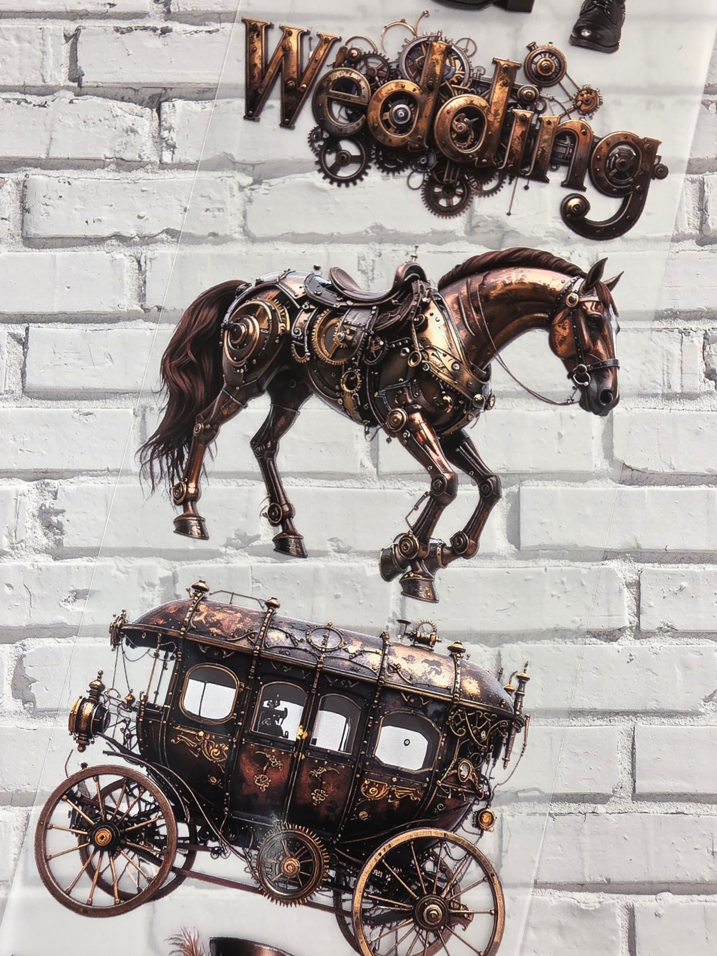 PET Tape Stickerband Steampunk Wild West Wedding 7cm x 1,50m