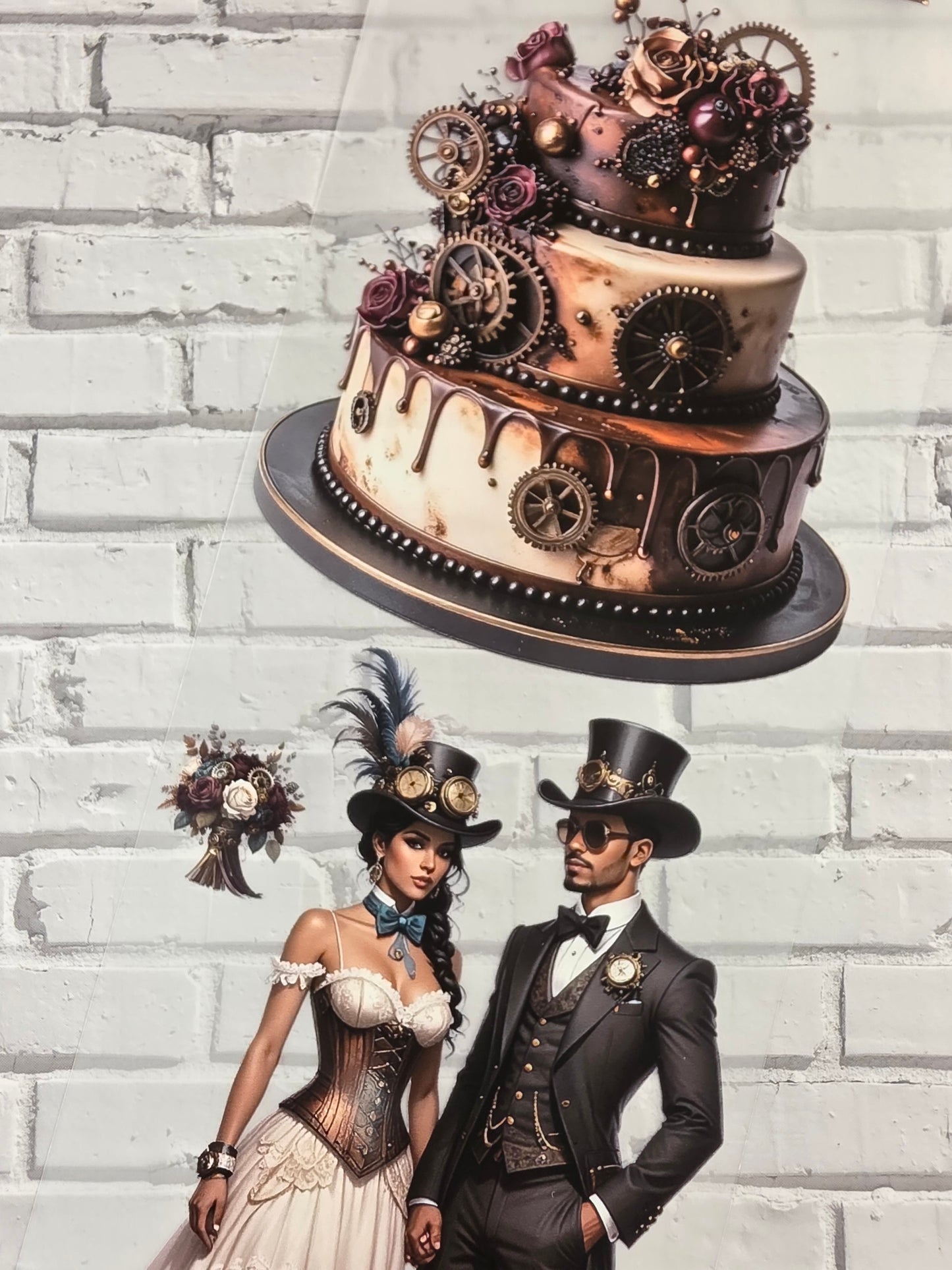 PET Tape Stickerband Steampunk Wild West Wedding 7cm x 1,50m