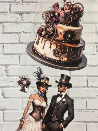 PET Tape Stickerband Steampunk Wild West Wedding 7cm x 1,50m