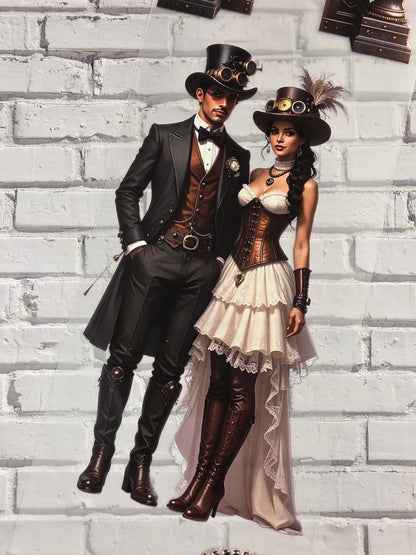PET Tape Stickerband Steampunk Wild West Wedding 7cm x 1,50m