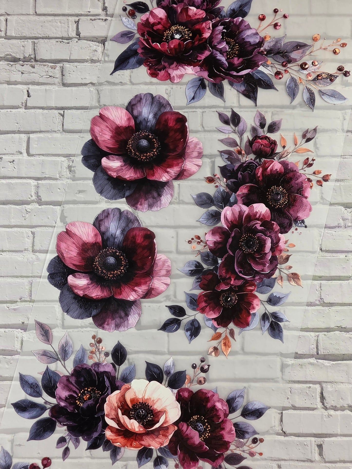 PET Tape XL 3D Stickerband Flowers 12cm x 1,50m