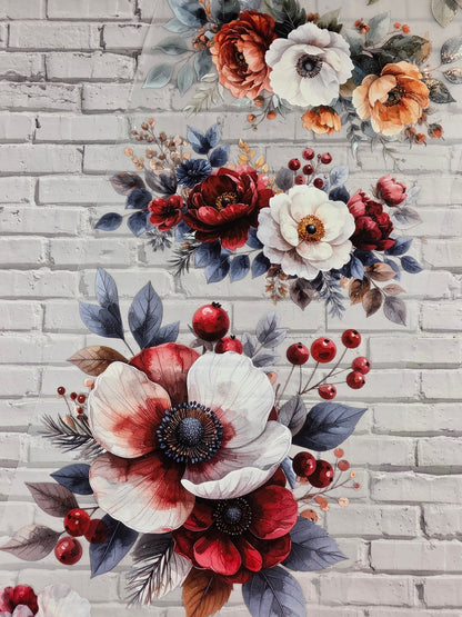 PET Tape XL 3D Stickerband Flowers 12cm x 1,50m