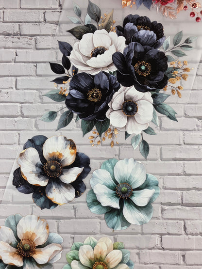 PET Tape XL 3D Stickerband Flowers 12cm x 1,50m