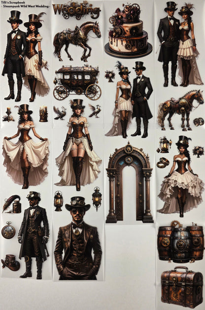 PET Tape Stickerband Steampunk Wild West Wedding 7cm x 1,50m