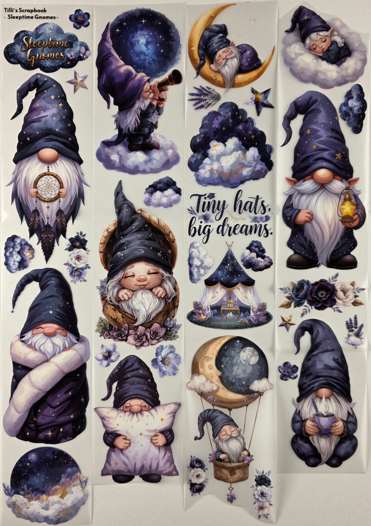 PET Tape Stickerband Sleeptime Gnomes 7cm x 1,50m