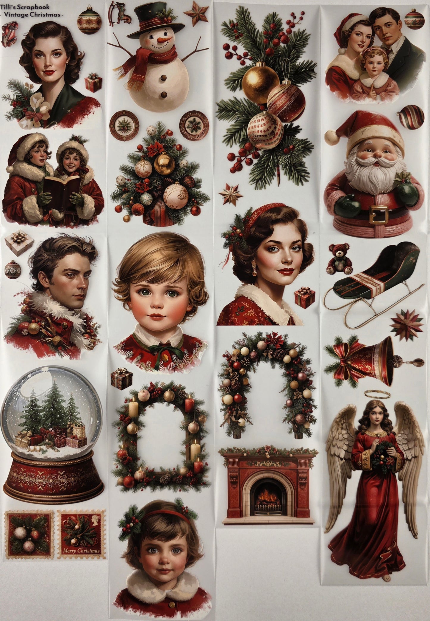 PET Tape Stickerband Vintage Christmas 7cm x 1,50m