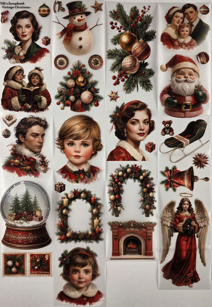 PET Tape Stickerband Vintage Christmas 7cm x 1,50m