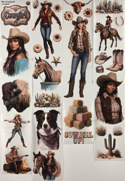 PET Tape Stickerband Cowgirl 7cm x 1,50m