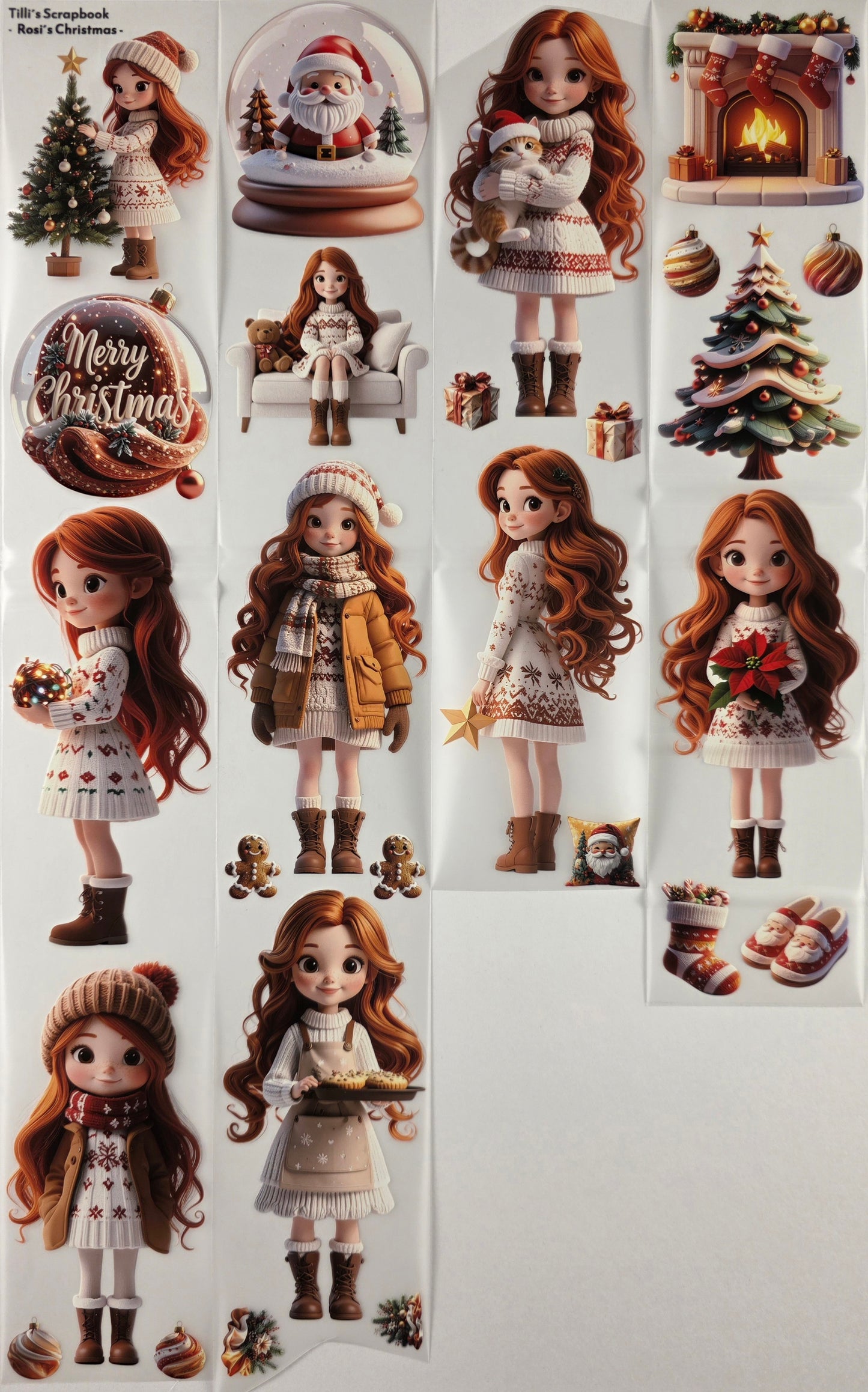 PET Tape Stickerband Rosi´s Christmas 7cm x 1,50m