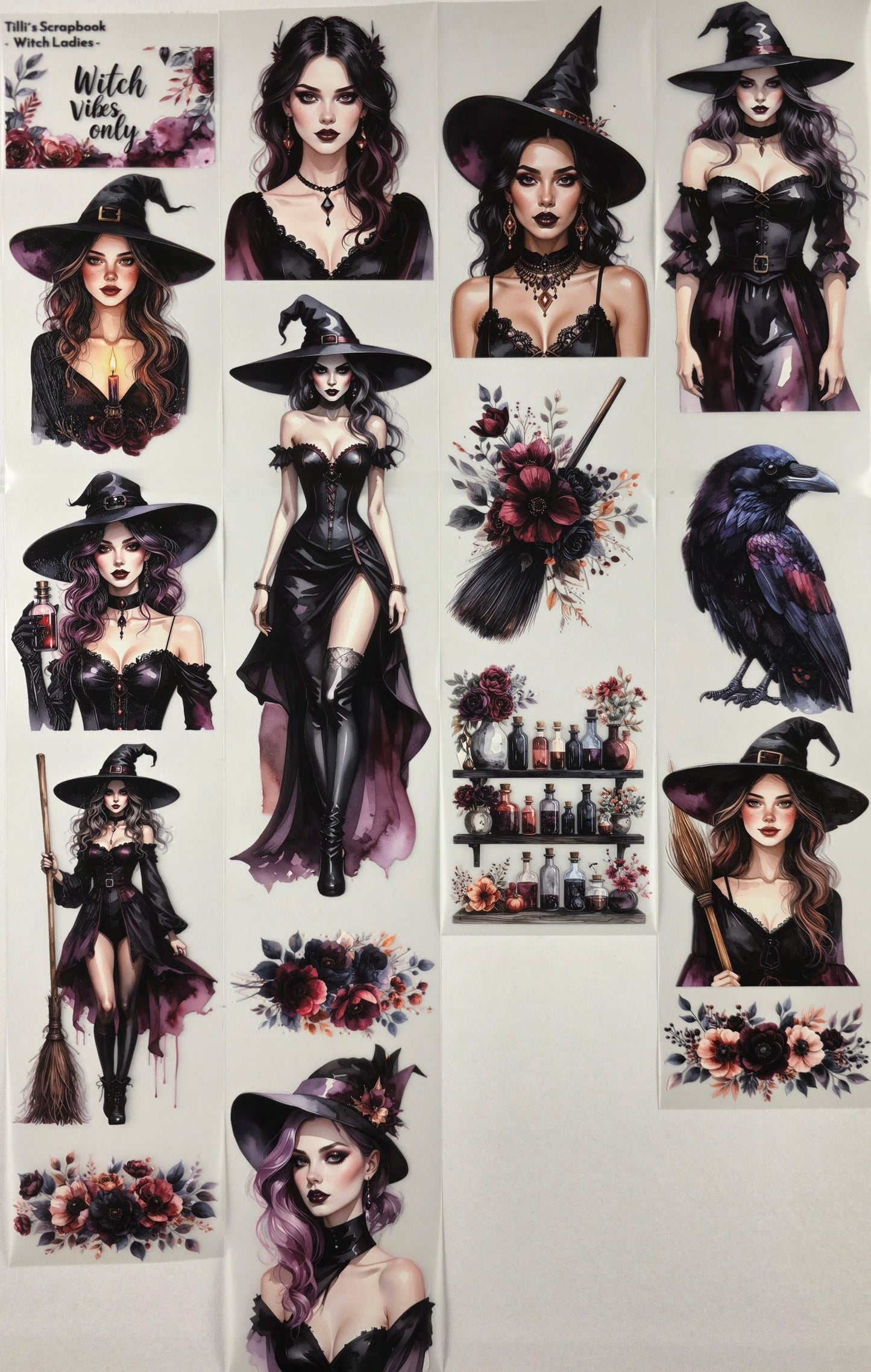 PET Tape 3D Stickerband Witch Ladies 7cm x 1,50m