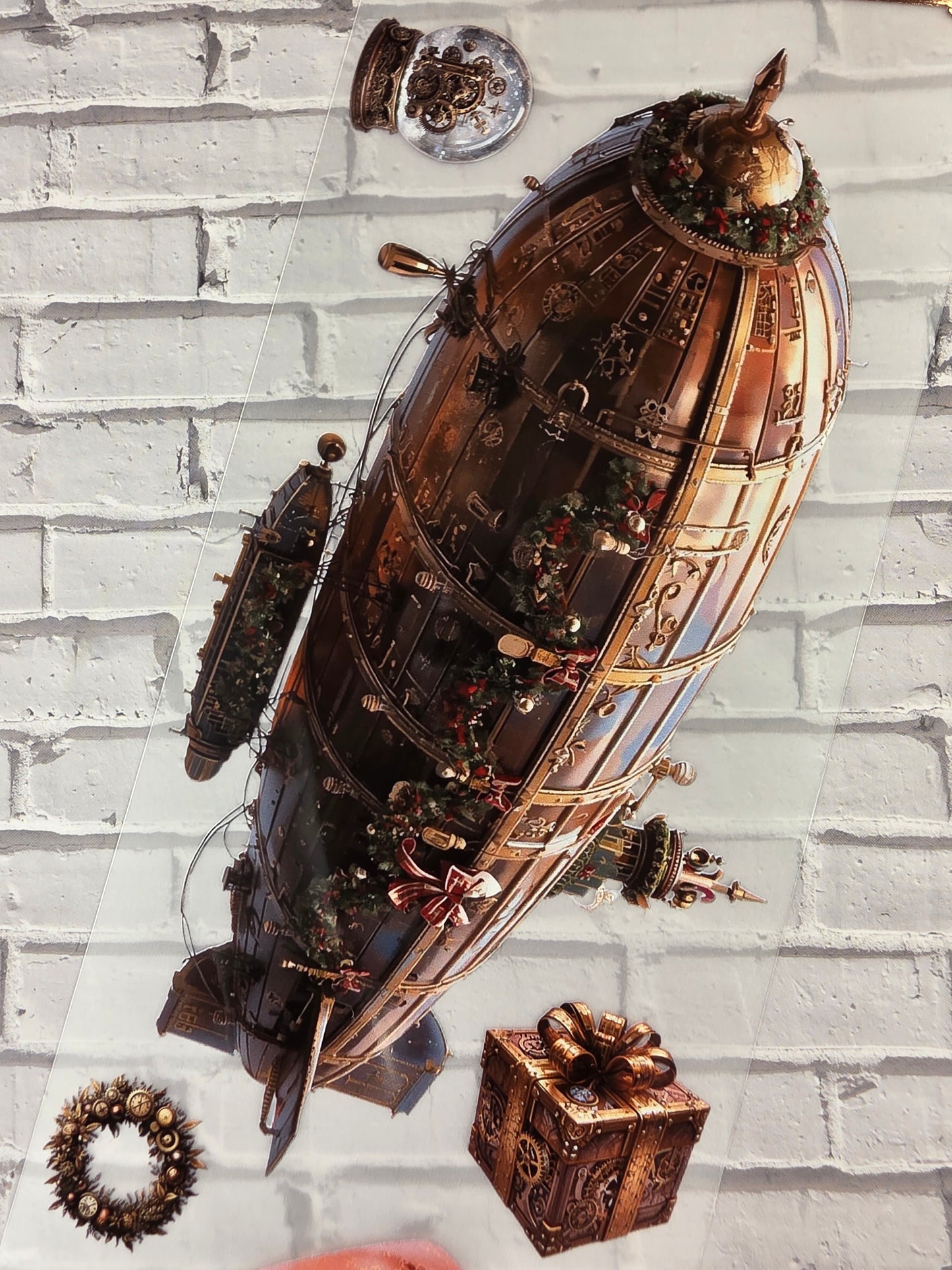 PET Tape Stickerband Steampunk Weihnachten 7cm x 1,50m