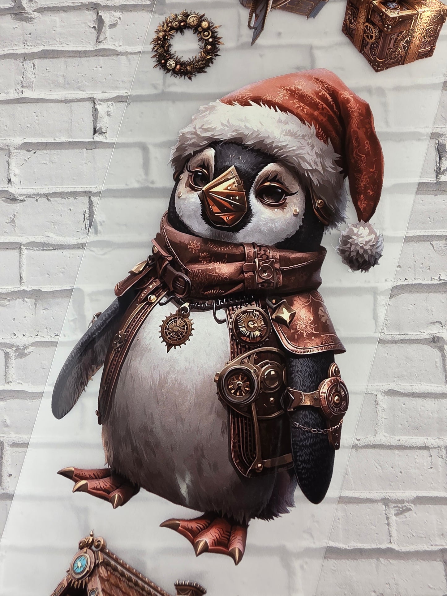 PET Tape Stickerband Steampunk Weihnachten 7cm x 1,50m