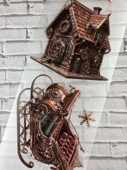 PET Tape Stickerband Steampunk Weihnachten 7cm x 1,50m