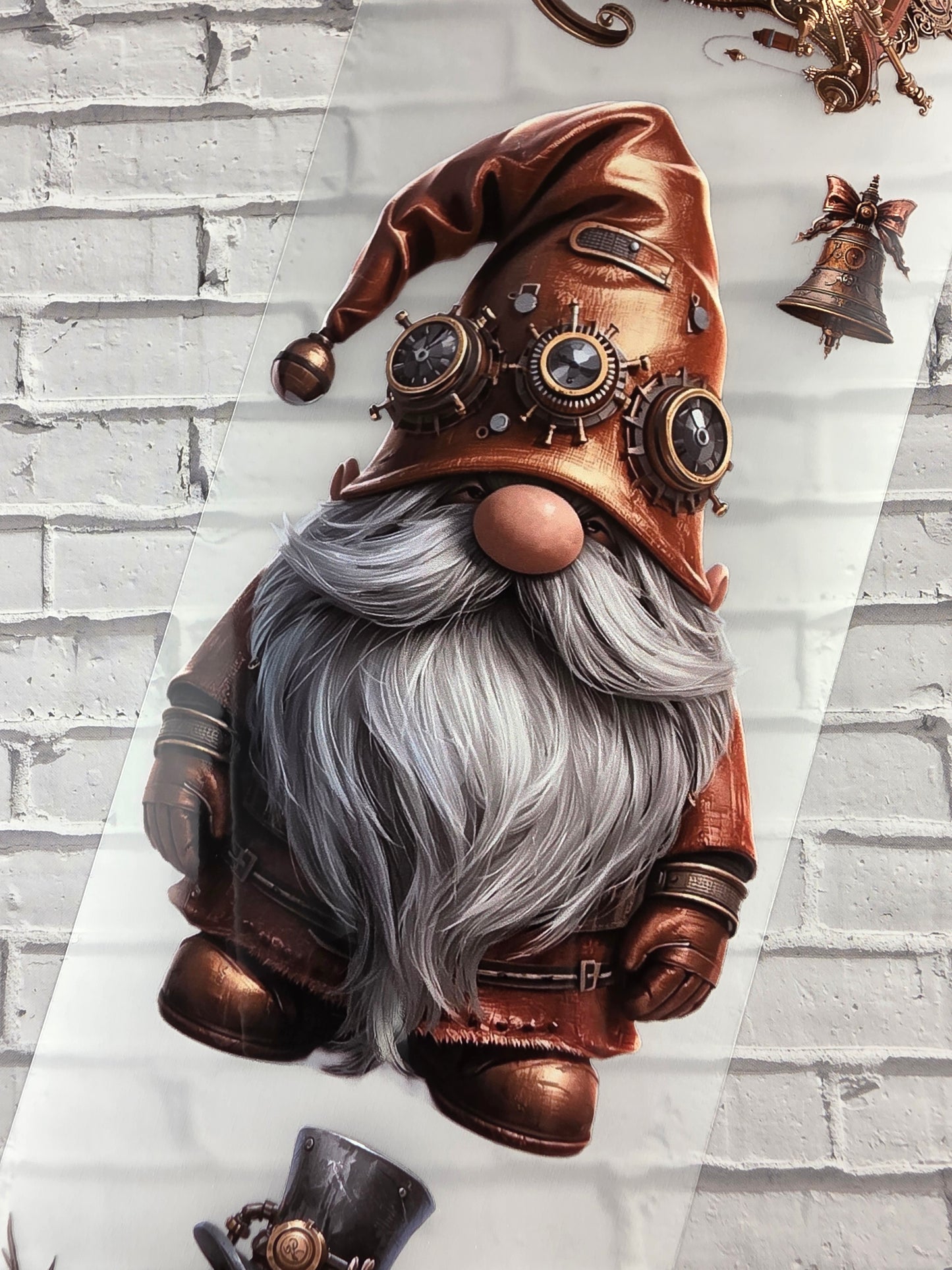 PET Tape Stickerband Steampunk Weihnachten 7cm x 1,50m