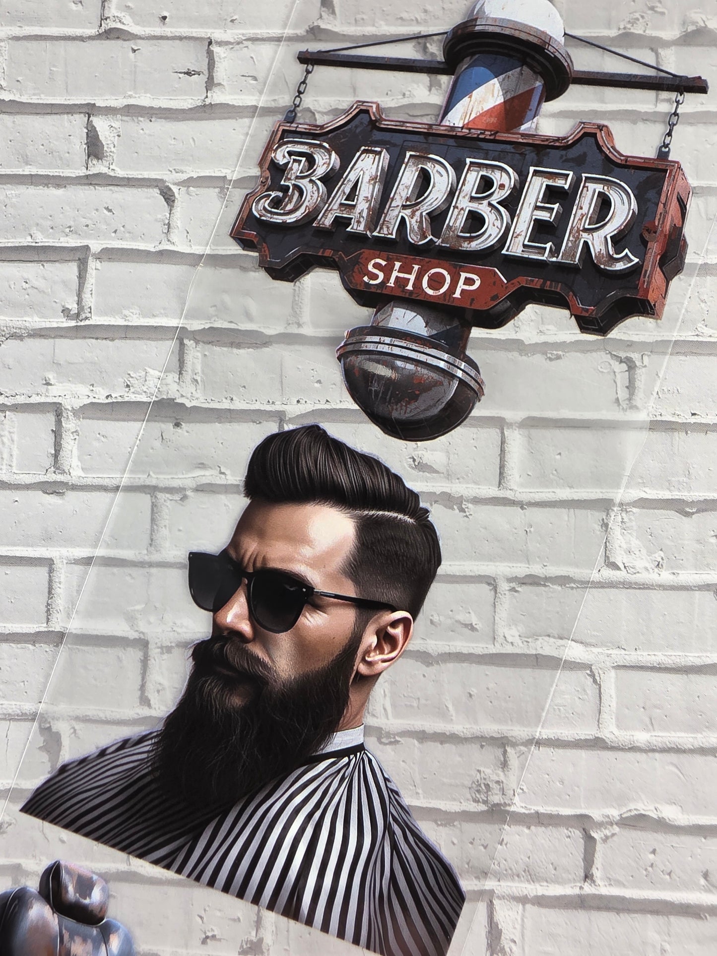 PET Tape Stickerband Barbershop 7cm x 1,50m