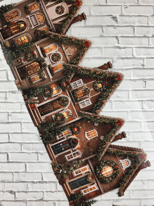 PET Tape XL Stickerband Weihnachtshäuser / Christmas houses 12cm x 1,50m