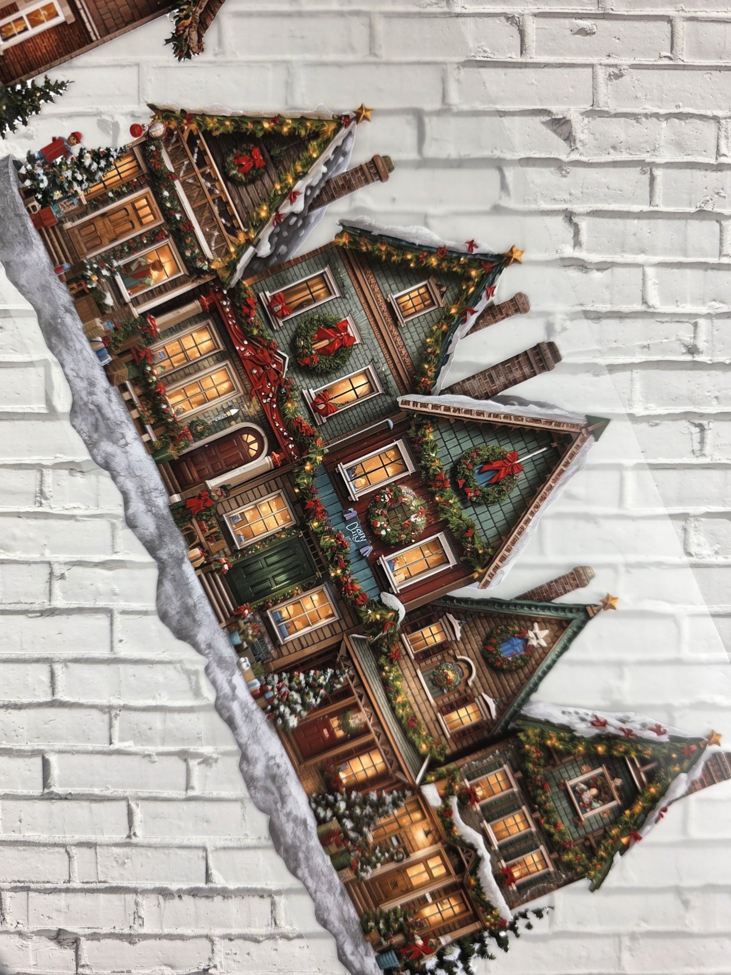 PET Tape XL Stickerband Weihnachtshäuser / Christmas houses 12cm x 1,50m