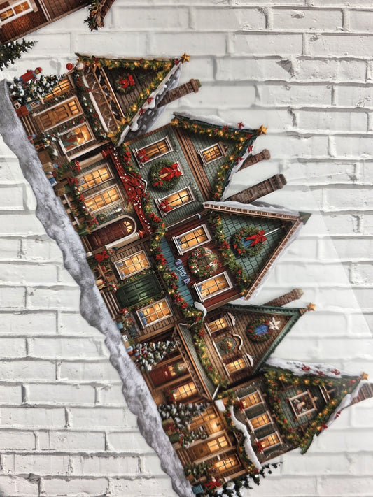 PET Tape XL Stickerband Weihnachtshäuser / Christmas houses 12cm x 1,50m