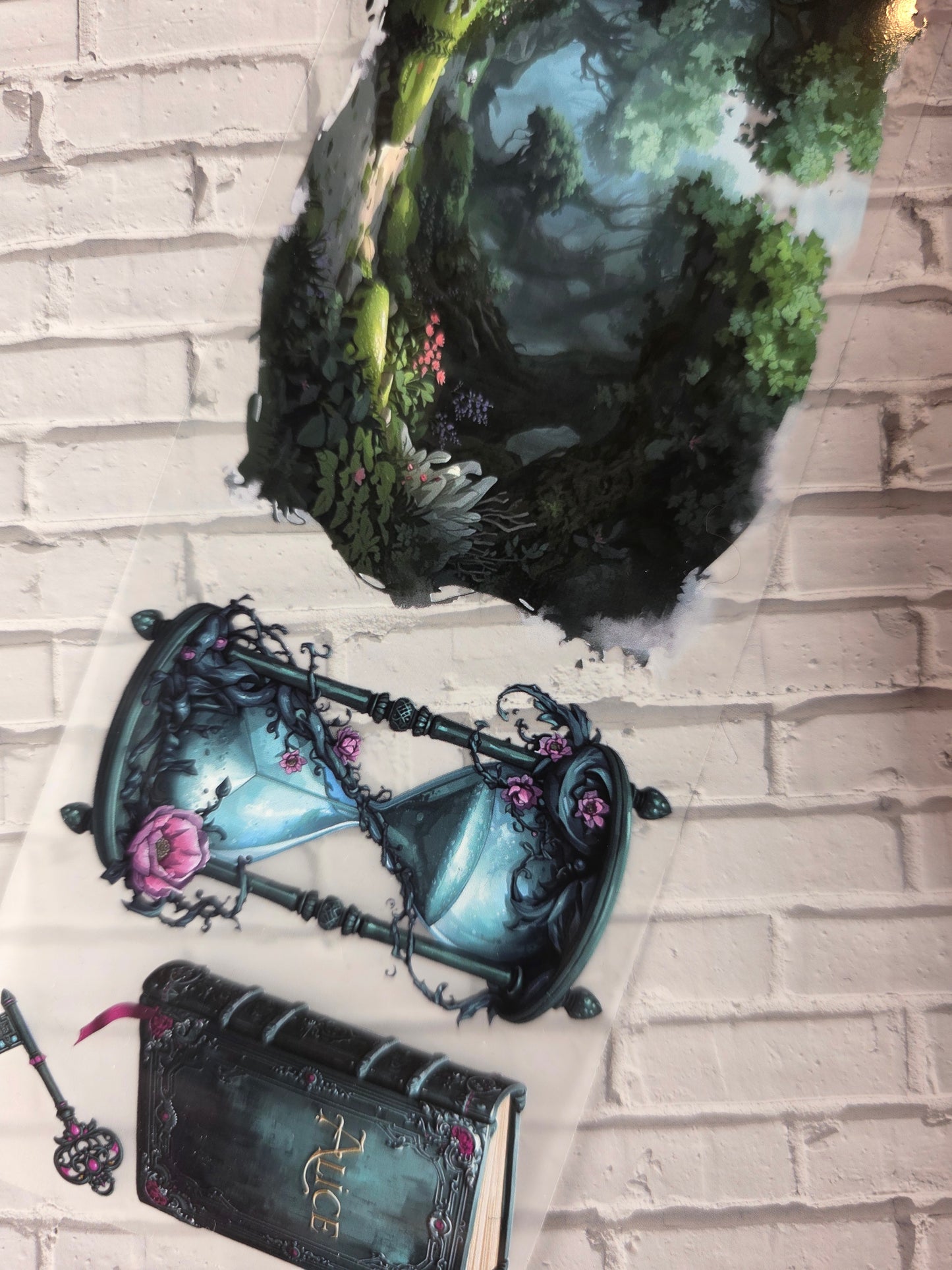 PET Tape Stickerband Wunderland mit Alice 7cm x 1,50m