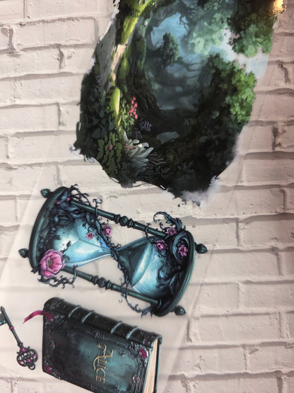 PET Tape Stickerband Wunderland mit Alice 7cm x 1,50m