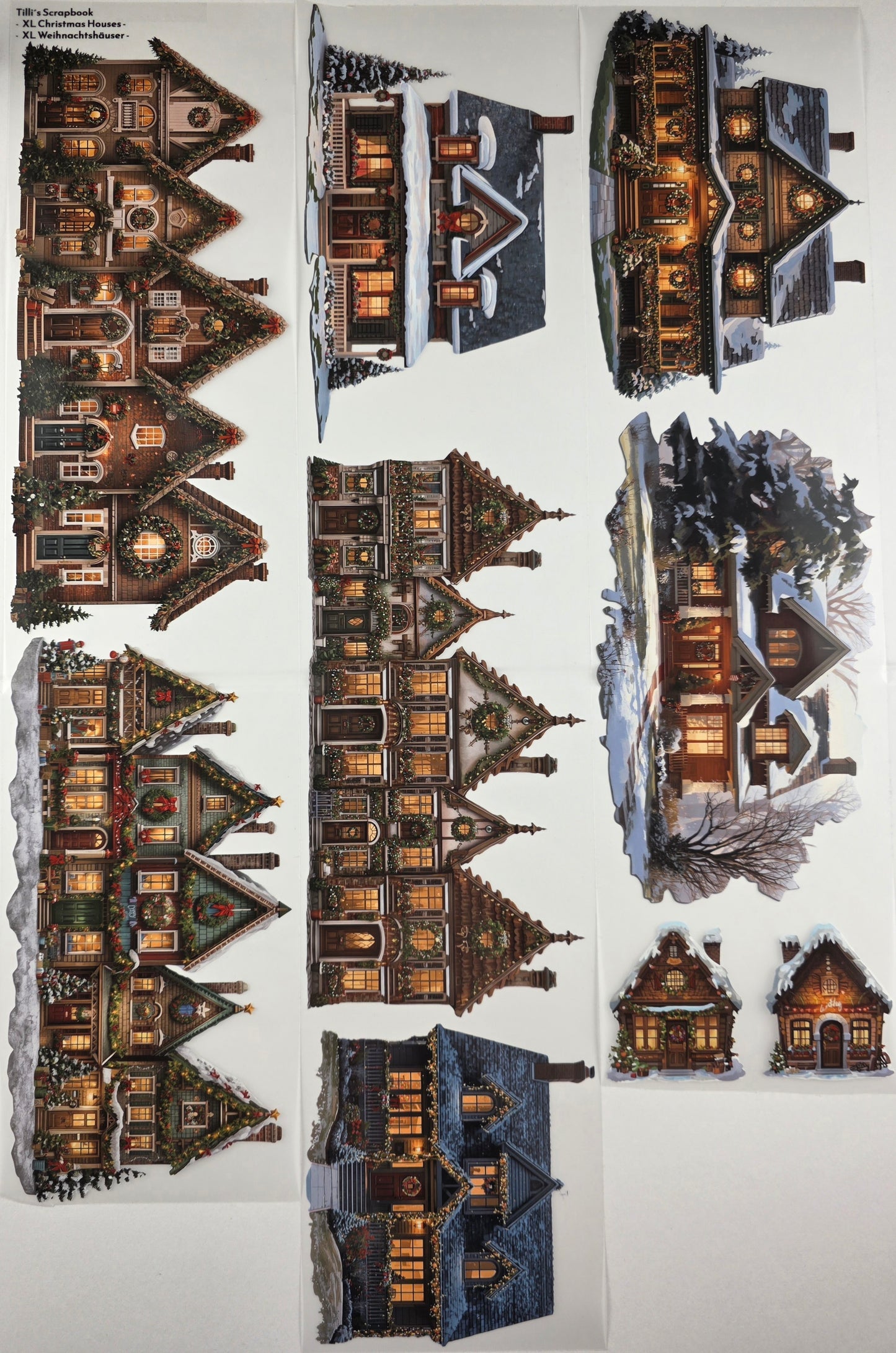 PET Tape XL Stickerband Weihnachtshäuser / Christmas houses 12cm x 1,50m