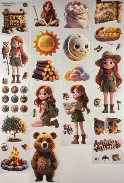 PET Tape 3D PRE-Cut Stickerband Camp Rosi 7cm x 1,50m