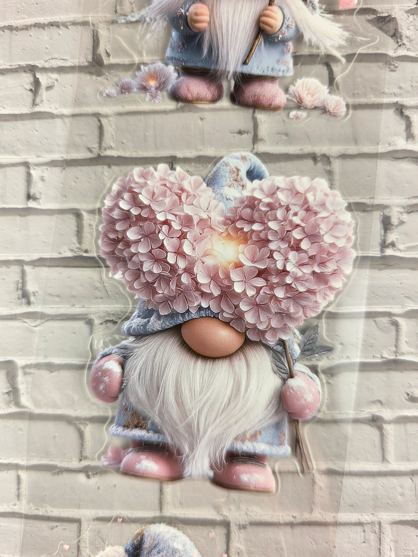 PET Tape 3D PRE-Cut Stickerband Floral Heart Gnomes 7cm x 1,50m