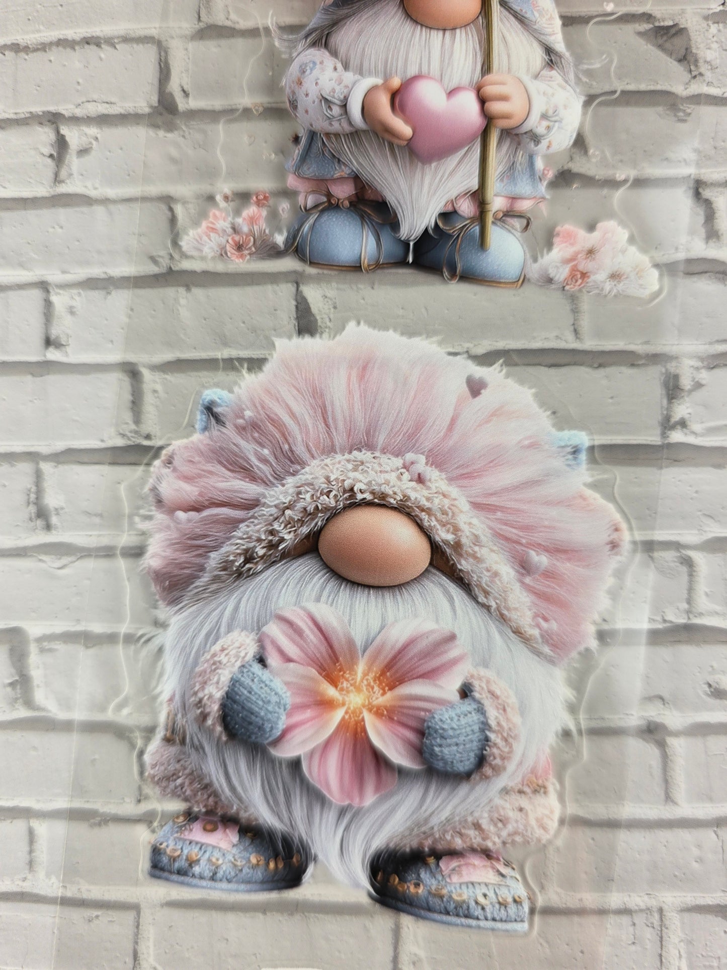 PET Tape 3D PRE-Cut Stickerband Floral Heart Gnomes 7cm x 1,50m