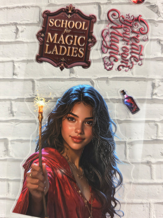 PET Tape 3D PRE-Cut Stickerband School for magic ladies 7cm x 1,50m