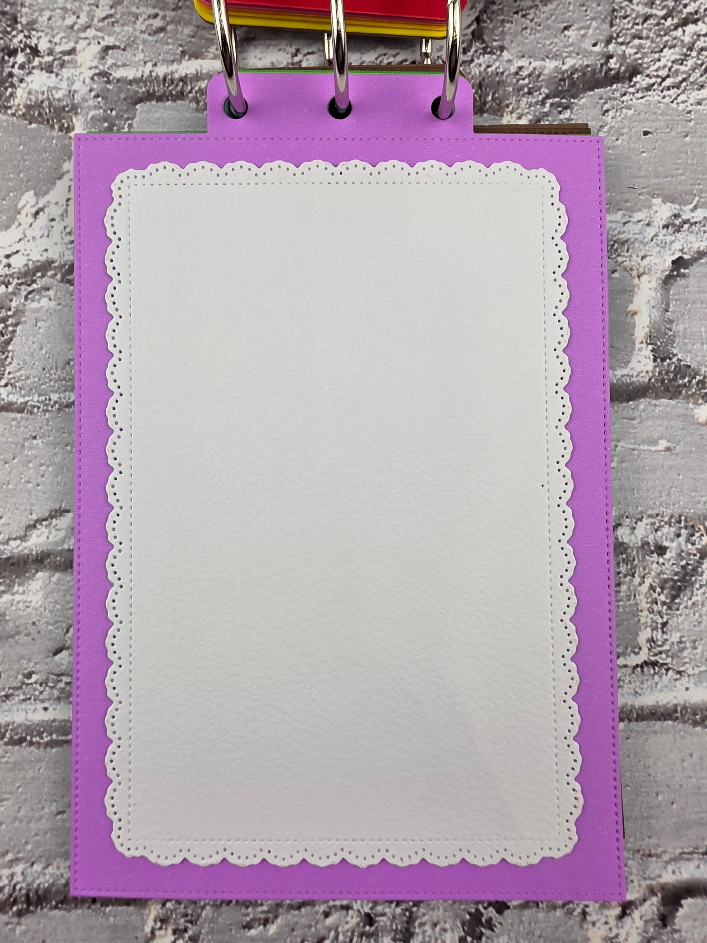 Handmade Regenbogen Journal / Scrapbook 15 Seiten Aquarellpapier (12x7,5cm) 300gsm