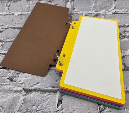 Handmade Regenbogen Journal / Scrapbook 15 Seiten Aquarellpapier (14x6,3cm) 300gsm
